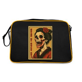 That doesn't make sense: Skeleton Geisha with kimono - Retro Bag - black/gold - Back