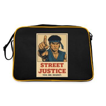 Street Fighter Comic Retro Street Justice Shirt - Retro Bag - black/gold - Back
