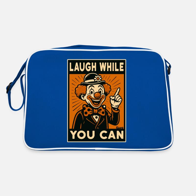 Lachender Clown im Retro Comicstil Retro Tasche