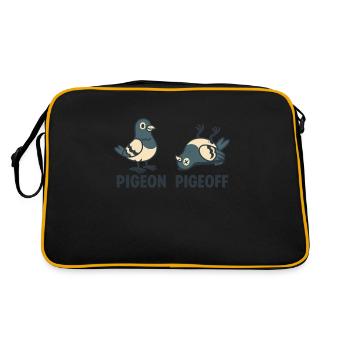 Standing and lying pigeon ON and OFF - Retro Bag - black/gold - Back