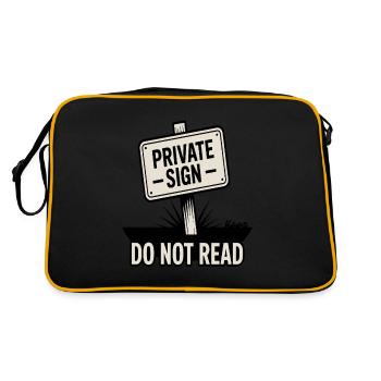 Panneau privé avec inscription « Ne pas lire » - Sac Retro - noir/or - Dos
