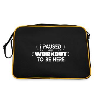 Ich unterbreche mein Training um hier zu sein - Retro Tasche - Schwarz/Gold - Hinten