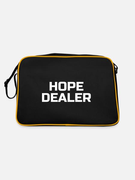 Hope Dealer - Christian Quotes - Retro Bag - black/gold - Back
