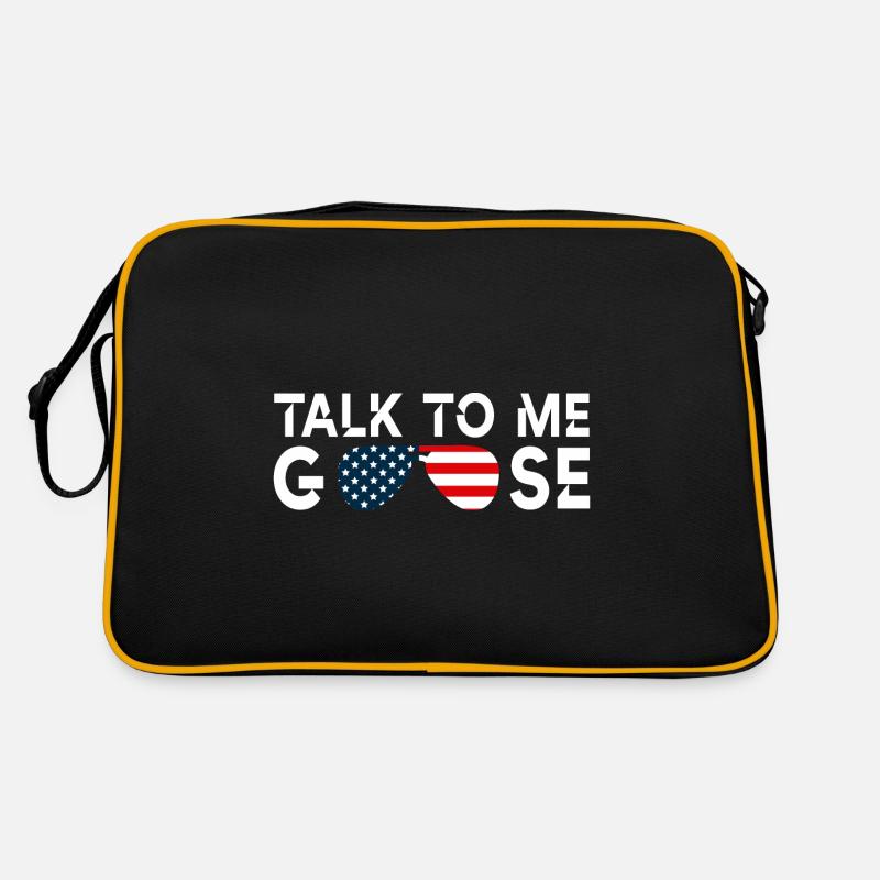 Talk to me goose - Retro Bag - black/gold