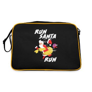 Führen Sie Santa Run Cardio Running Workout Xmas aus - Retro Tasche - Schwarz/Gold - Hinten