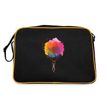Aquarelle Parachutisme Parachutisme Parachutiste Sports - Sac Retro - noir/or - Dos