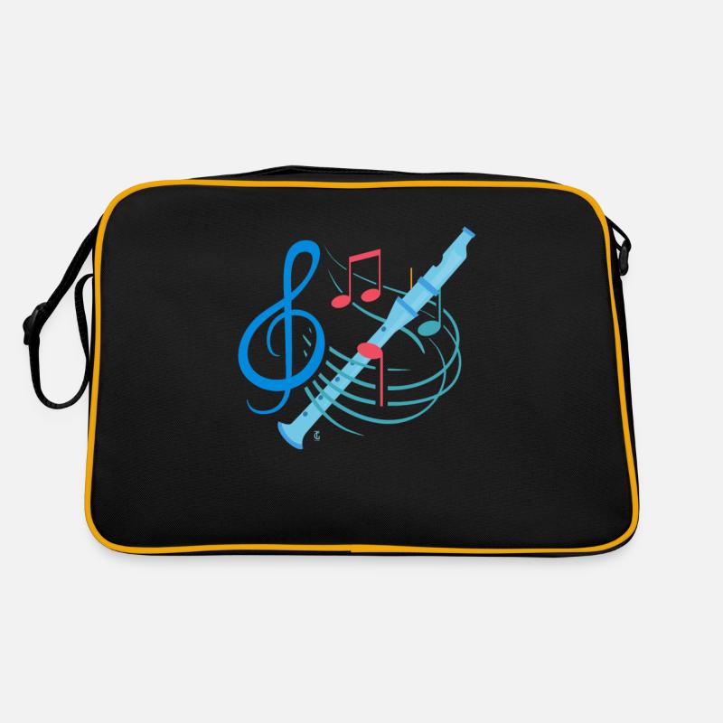 Notes de joueur de flûte Awesome Musician Wind Sac Retro