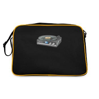 Tourne-disque vinyle vintage - Sac Retro - noir/or - Dos