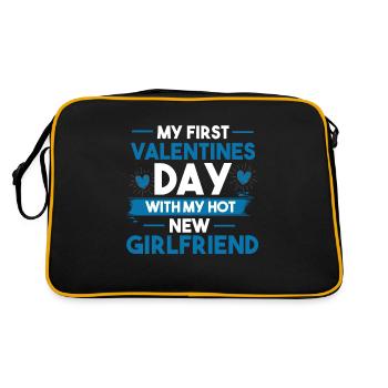 Ma première Saint Valentin avec mon nouveau chaud - Sac Retro - noir/or - Dos