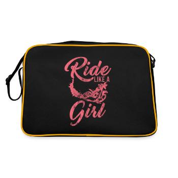 Rouler comme une fille en détresse Dirt Bike Rider - Sac Retro - noir/or - Dos