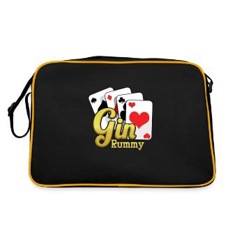Gin Rummy Cards TwoPlayer Card Game French Cards - Retro Bag - black/gold - Back