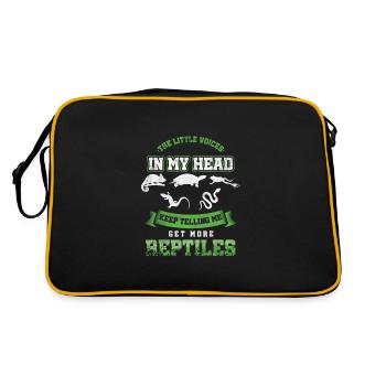 The Little Voice In My Head Reptiles Reptilia - Retro Bag - black/gold - Back