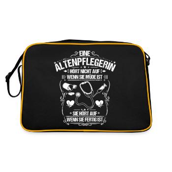 Elderly Nurse Geriatric Nurse Elderly Care Gift - Retro Bag - black/gold - Back