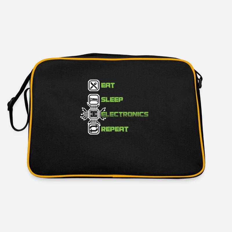 Eat Sleep Electronics Repeat Devices Transistor Retro Bag