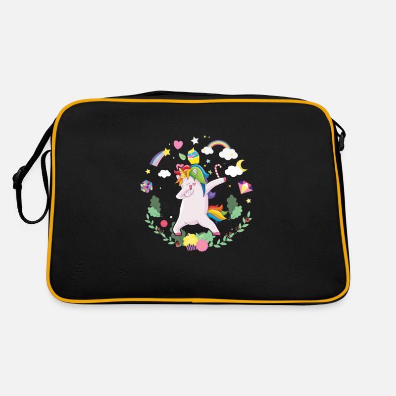 Unicorn Dab Magical Creature Bunte Fiktion Retro Tasche