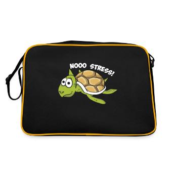 No Stress Funny Turtles Aquamarine Tortoise - Retro Bag - black/gold - Back