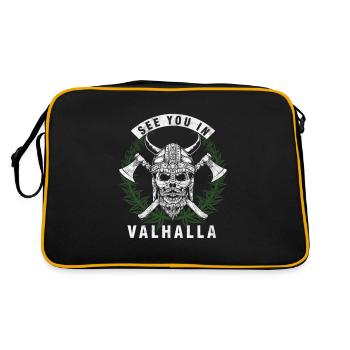 Rendez-vous dans valhalla Cool Norsemen Mythe Viking - Sac Retro - noir/or - Dos
