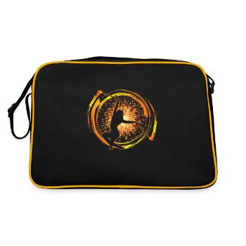 Poi-Tänzer Fire Dancing Performing Art Singing - Retro Tasche - Schwarz/Gold - Hinten