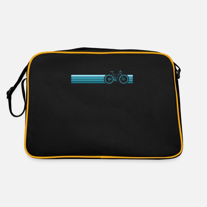 Radfahrer-Radfahrer, die Übungs-Training radfahren - Retro Tasche - Schwarz/Gold