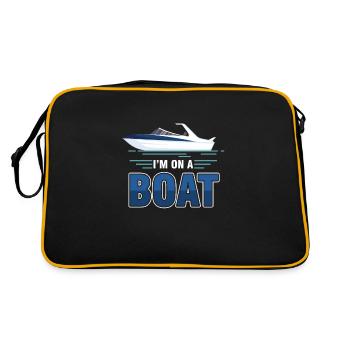 Sailing Ship Boating Oceans Sailor Sea Lovers I'm - Retro Bag - black/gold - Back