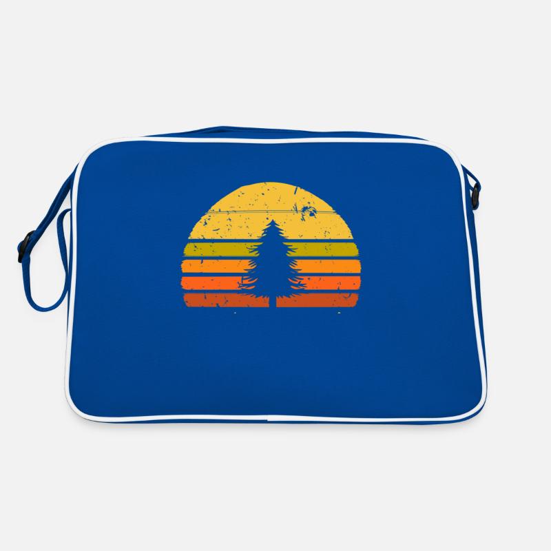 Retro Distressed Pine Tree Xmas Christmas Forest Retro Bag