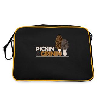 Ramasseur de champignons Pickin 'And Grinin - Sac Retro - noir/or - Dos