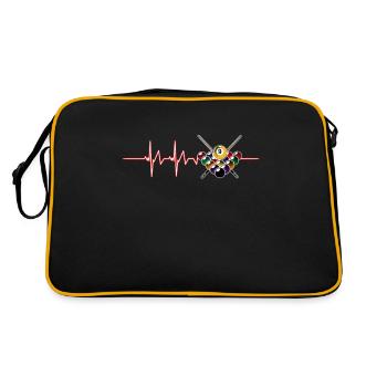 Billiards Hearbeat Snooker Billard Neuf Ballons - Sac Retro - noir/or - Dos