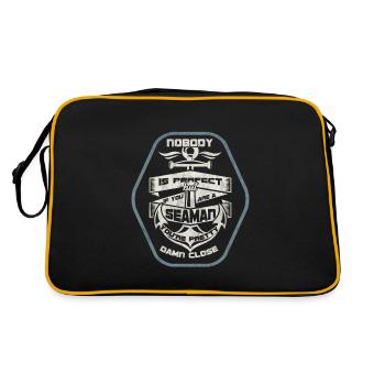 Naval Navy Merchant Ship Watchstander Sea Ocean - Retro Bag - black/gold - Back