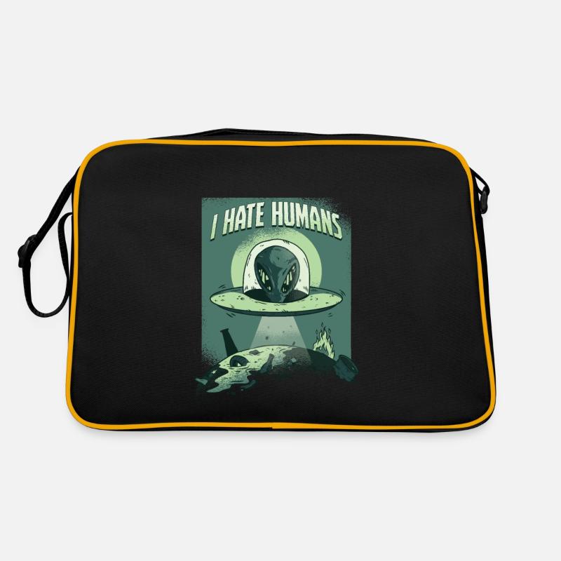 Outerspace Spaceship Scientist Galaxy Planet Retro Bag