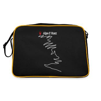 Alpe D 'Huez Ski de fond Skieur Glace Neige - Sac Retro - noir/or - Dos