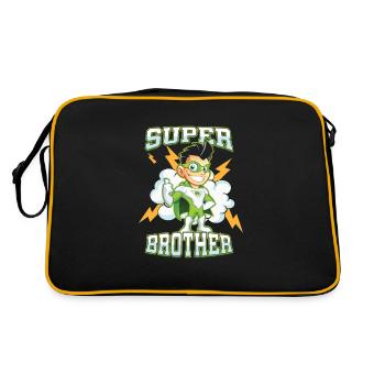 Cool Super Brother Big Bro Famille frères et sœurs d'abord - Sac Retro - noir/or - Dos