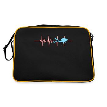 Diving Heartbeat Underwater Diving Surfing - Retro Bag - black/gold - Back