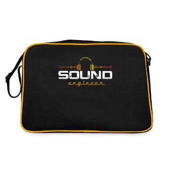 Technicien en sons Technique Enregistrement Mixeur de musique - Sac Retro - noir/or - Dos