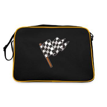 Racing Flag Karting Drifting CAr Racing Motocross - Sac Retro - noir/or - Dos