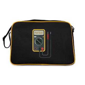 Electrical Electricity Tradesman Wiring - Retro Bag - black/gold - Back