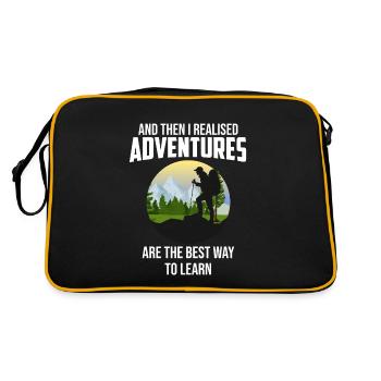 Voyage voyage voyage voyage aventure - Sac Retro - noir/or - Dos