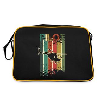 Hélicoptère Hélicoptère Chopper Cadeau Rétro - Sac Retro - noir/or - Dos