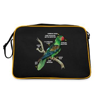 Birders Parrot Birdwatching Parrot Lover Gift - Retro Bag - black/gold - Back