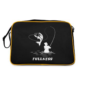Cadeau de passe-temps de pêche Full Full Full Fish Catch - Sac Retro - noir/or - Dos