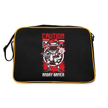 Caution joueur en colère cadeau de joueur de jeu vidéo - Sac Retro - noir/or - Dos