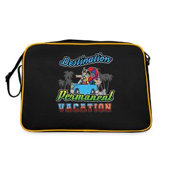 Destination vacances permanentes Drôles de vétérans - Sac Retro - noir/or - Dos