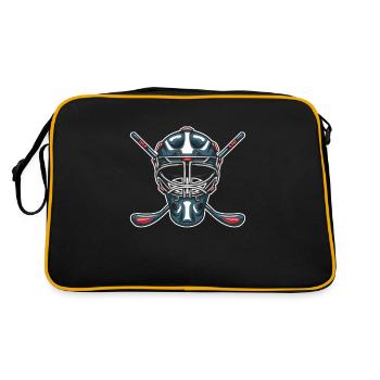 Masque de hockey sur glace Sports Joueur de hockey sur glace cadeau - Sac Retro - noir/or - Dos