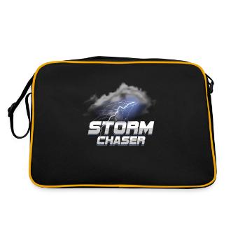 Geographical Storm Chasing Weather Condition Gift - Retro Bag - black/gold - Back