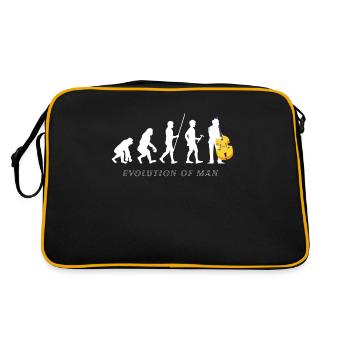 Évolution de l'homme cadeau d'amant d'instruments à cordes basses - Sac Retro - noir/or - Dos