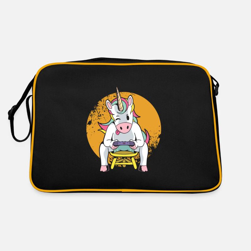 Einhorn-Spieler-Computer-Videospiel-Spieler-Geschenk Retro Tasche
