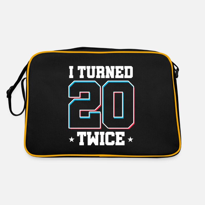Cadeau de célébration du 40 e anniversaire J'ai eu 20 ans deux fois Sac Retro