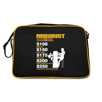 Arbre arboricole arboricole cadeau amoureux de la nature - Sac Retro - noir/or - Dos