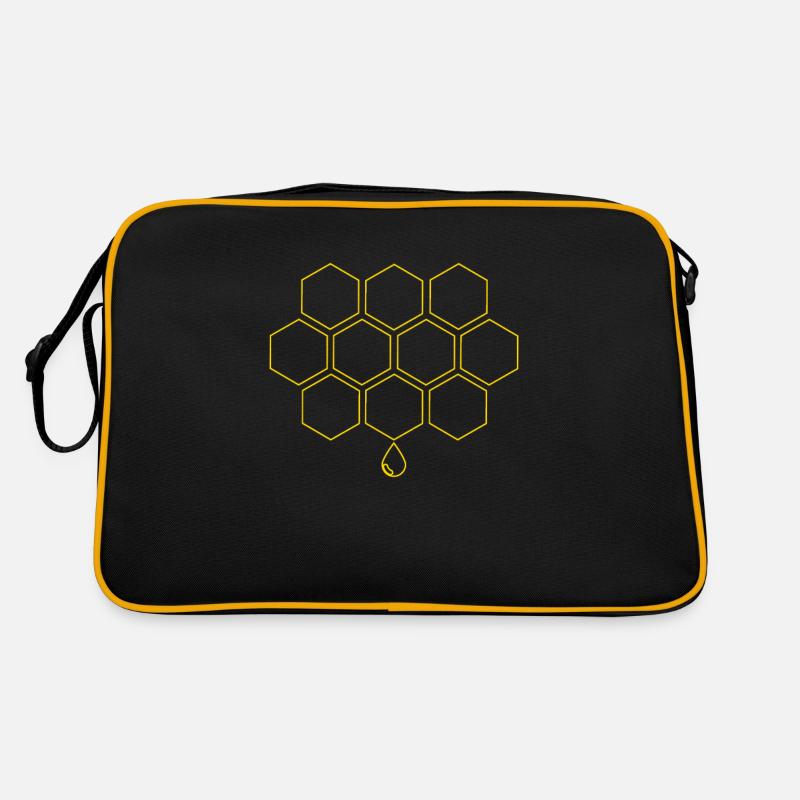 Honeycomb Bee Beekeeper Speichern Sie das Bienengeschenk Retro Tasche