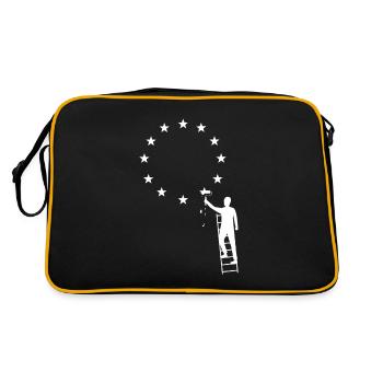 Funny Anti EU European Flag Politics UK United - Retro Bag - black/gold - Back