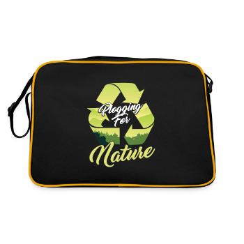 Jour de la Terre Environnement Mère Nature Cadeau recyclé - Sac Retro - noir/or - Dos